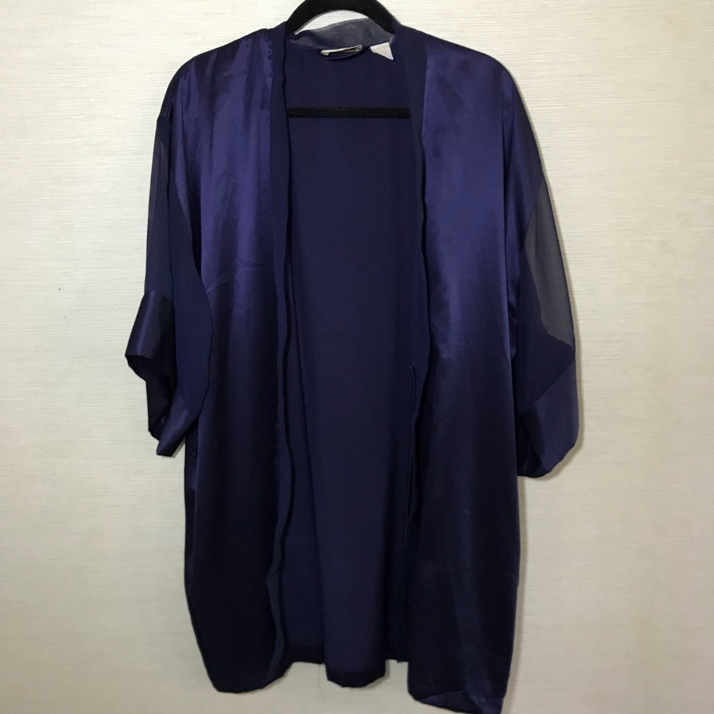 Victoria’s Secret Vintage Robe Satin Navy Blue